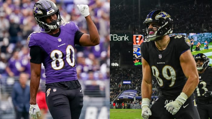 Isaiah Likely (80) has stepped in for Andrews well so far.